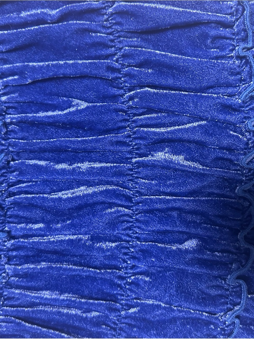 Crewcuts Plush Velvet Dress in Deep Blue Size 7 - Picture 6 of 8